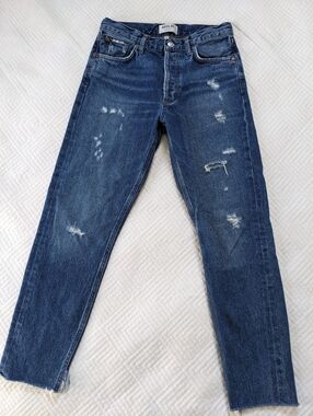 AGOLDE Jeans Size 25 Feel Good Distressed High Rise Organic Cotton 27 X 26